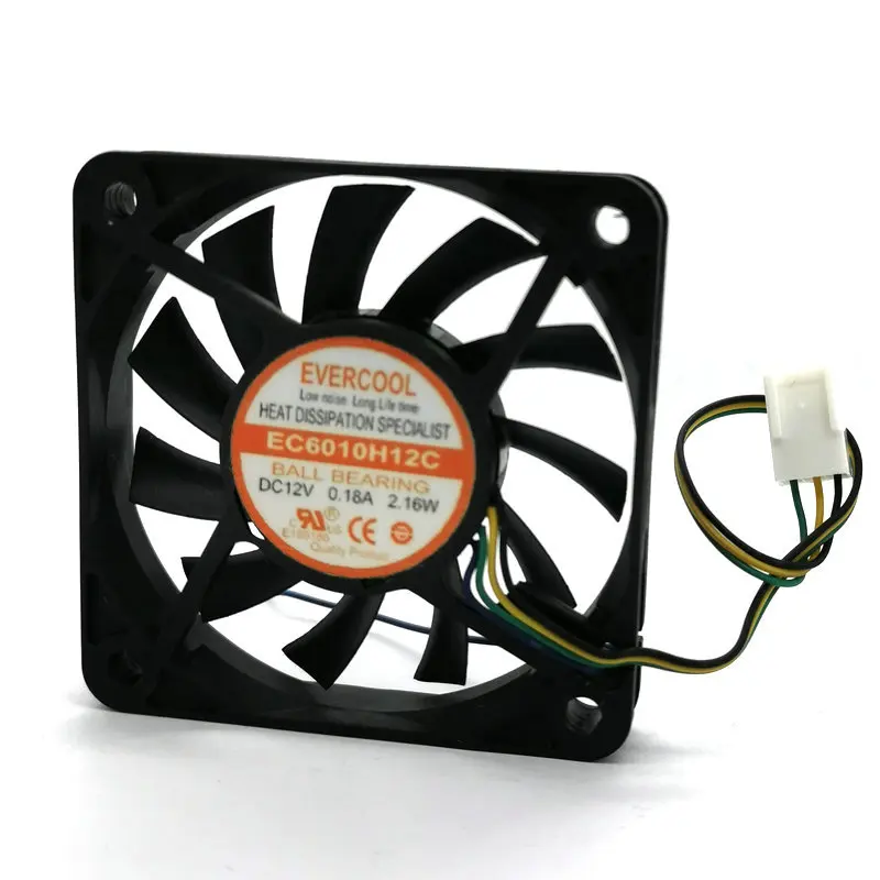 

EC6010H12C 6010 12V 0.18A cooling fan HZDO 60*60*10MM 3LINE