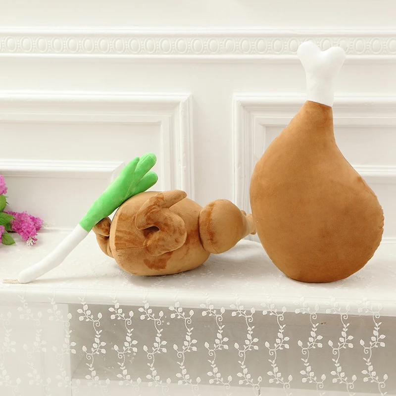 Имитация жареной курицы барабанная палочка плюшевые игрушки мягкая подушка для