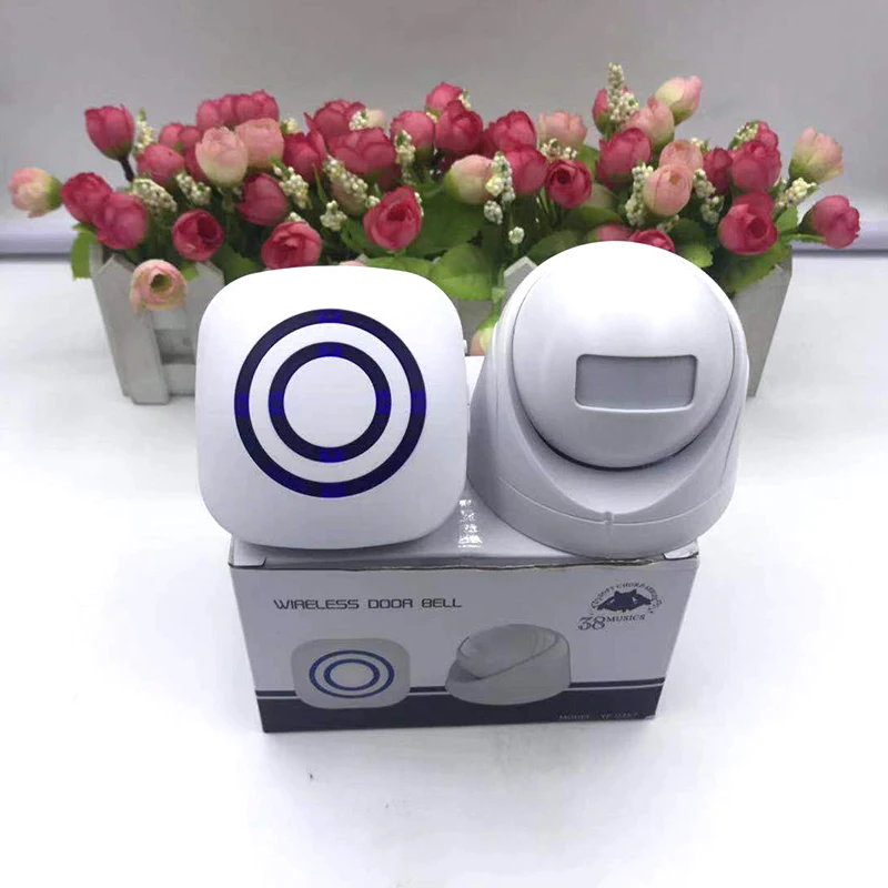 Беспроводной детектор движения Пассивный инфракрасный датчик дверной звонок