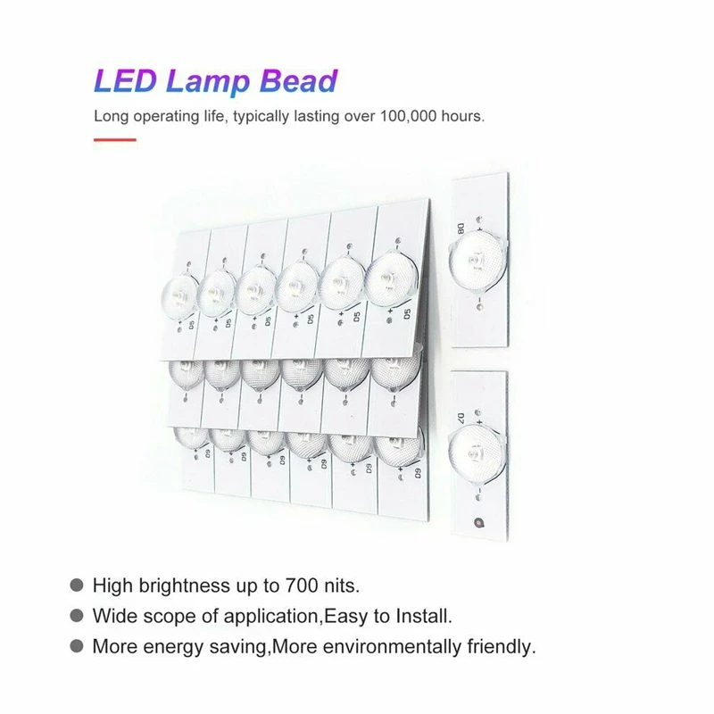 20 шт 6V SMD лампы бусины с оптический объектив фильтра для Светодиодный ТВ ремонт