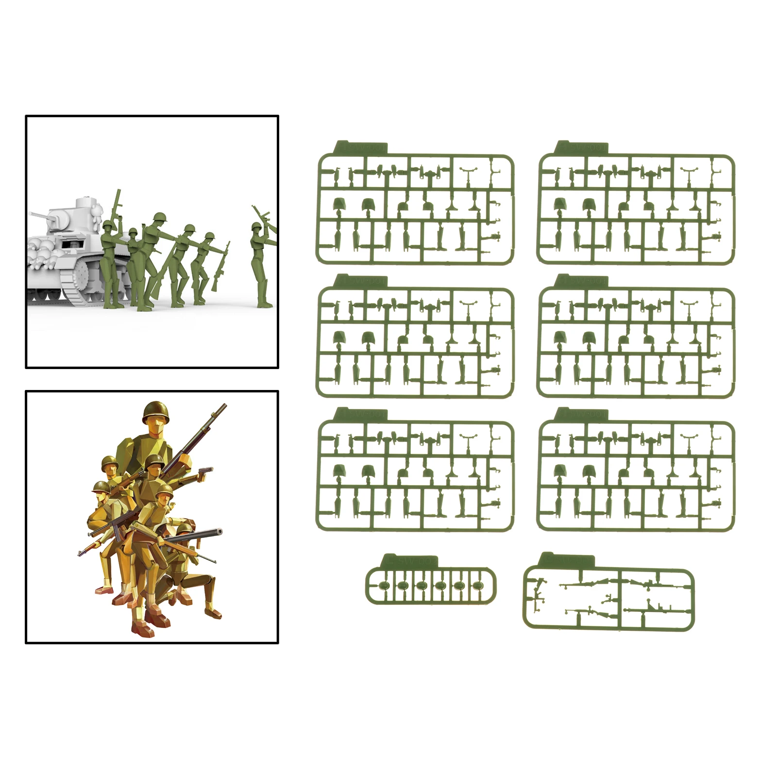 

1:35 Soldier Figure Model Kit DIY Unassembled Figure Ornaments