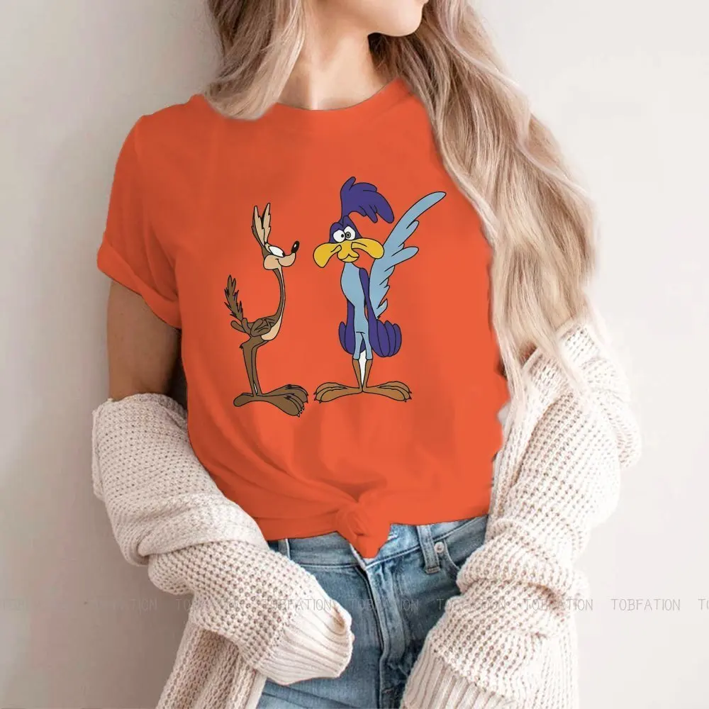 

Ordinary Print Casual TShirt Roadrunner Animation Amusing Fight Printing Streetwear 4XL 5XL Comfortable T Shirt Female Tee