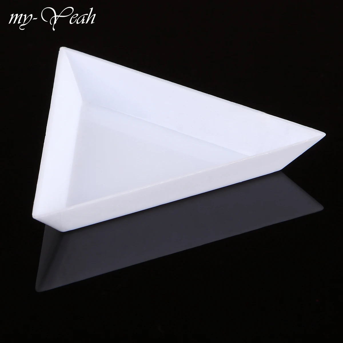 Triangle Plastic Nail Art Gem Diamond Glitter Crystal Sorting Trays Rhinestones Beads Decor Picker Storage Accessory White | Красота и