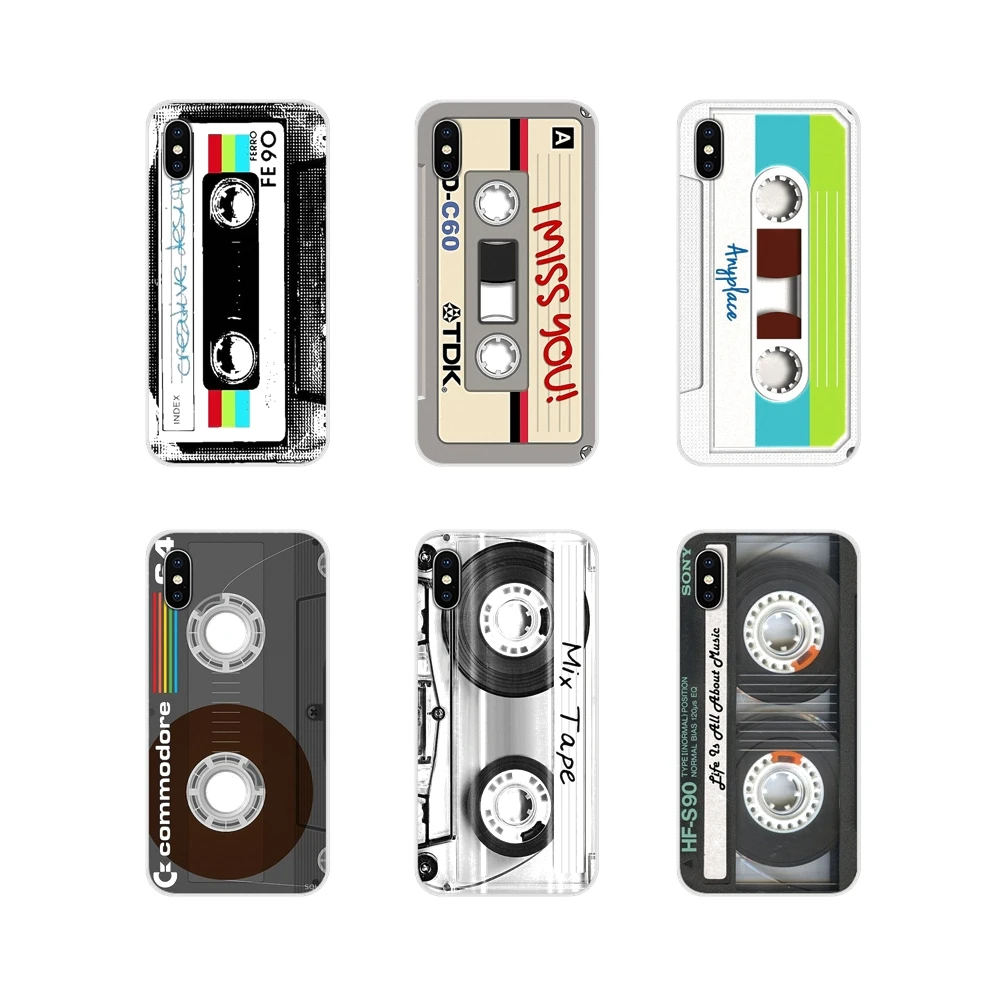 Transparent TPU Shell Covers For Huawei Honor 4C 5C 6X 7 7A 7C 8 9 10 8C 8S 8X 9X 10I 20 Lite Pro Vintage Magnetic Tape Cassette | Мобильные