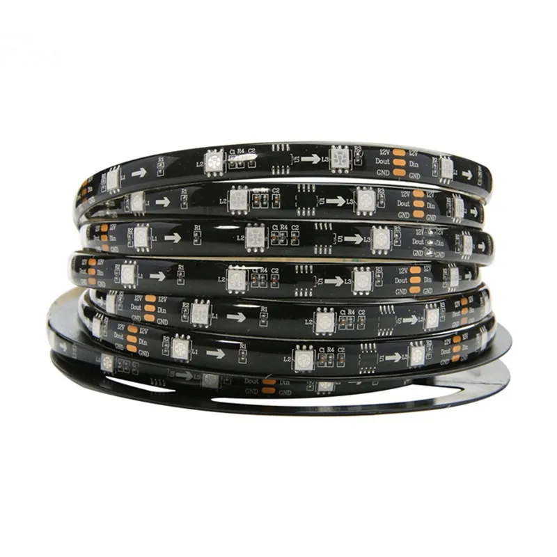 WS2811 5050 SMD RGB полоса Адресуемая 30/48/60 светодиодов/м Светодиодные пиксели 5 м/рулон