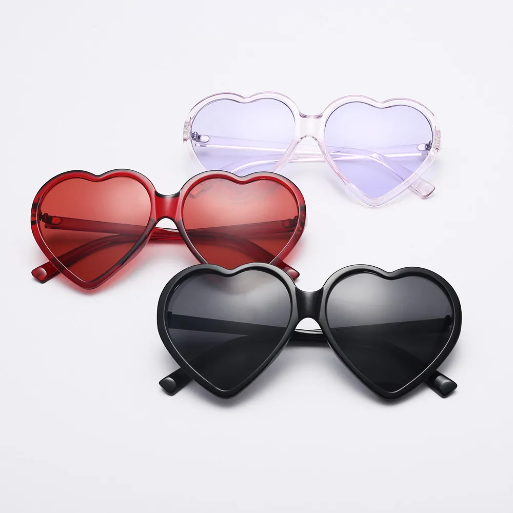

Women Fashion Unisex Heart-shaped Shades Sunglasses Integrated Uv Glasses Suitable For Hiking Camping Tourism Outdoor Portable