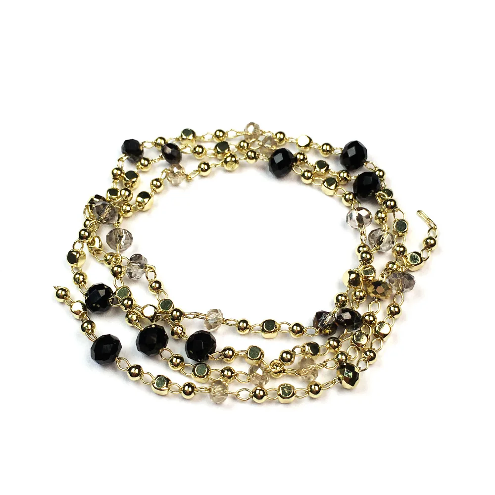 Металлическая позолоченная бусина 3x4 мм с кристаллами медная цепочка для