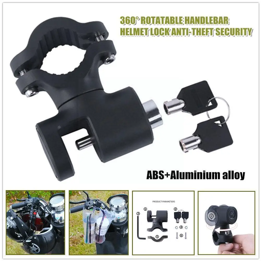 

Motorcycle Handlebar Lock Durable Security Portable Lock Lock Supplies Motorcycle Helmet Anti-theft E3h2