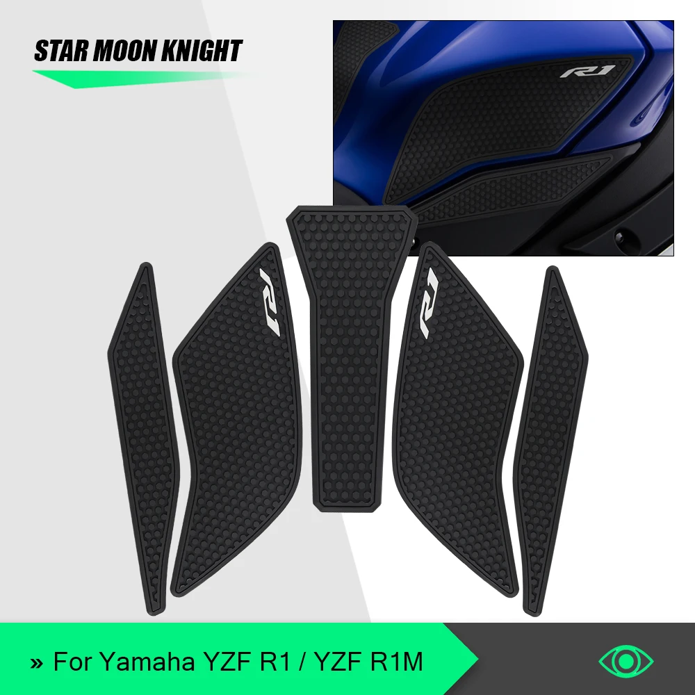 

For Yamaha YZF R1 R1M YZFR1 YZF-R1 2015 - 2021 Side Fuel Tank pad Tank Pads Protector Stickers Decal Gas Knee Grip Traction Pad