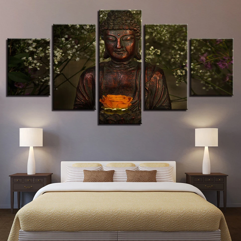 5 шт. настенные картины с изображением Будды для гостиной | Дом и сад