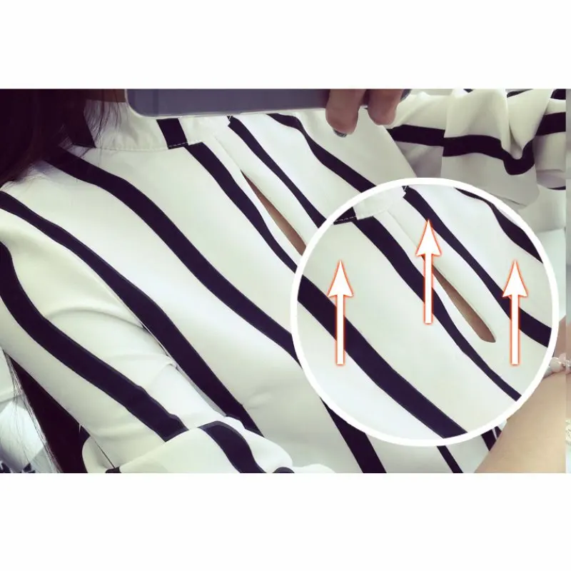 

Women Tops Short Sleeve Shirt Women Ladies Office Blouses women clothing Casual office women blouse Striped Chiffon Blouse