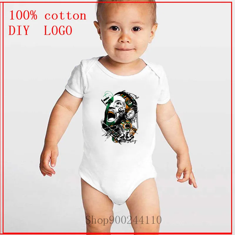 

2020 summer conor mcgregor printing Bodysuits Baby short home wear body newborn 100% cotton infant bodysuit Toddler Costume