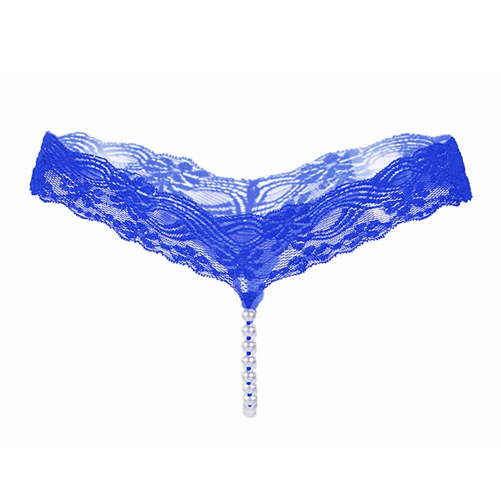 Sexy Women Pearl G-string Underwear Lace Rope Thongs Hollow Panties Ladies Intimates Elastic Underpants String Femme | Тематическая