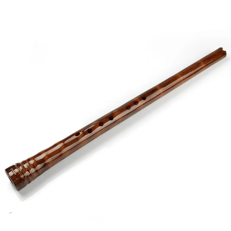 Enlarge GF Key 8Holes Professional Brown Glossy Vertical Traditional Chinese Handmade Woodwind Musical Instruments  NanXiao Bamboo Flute