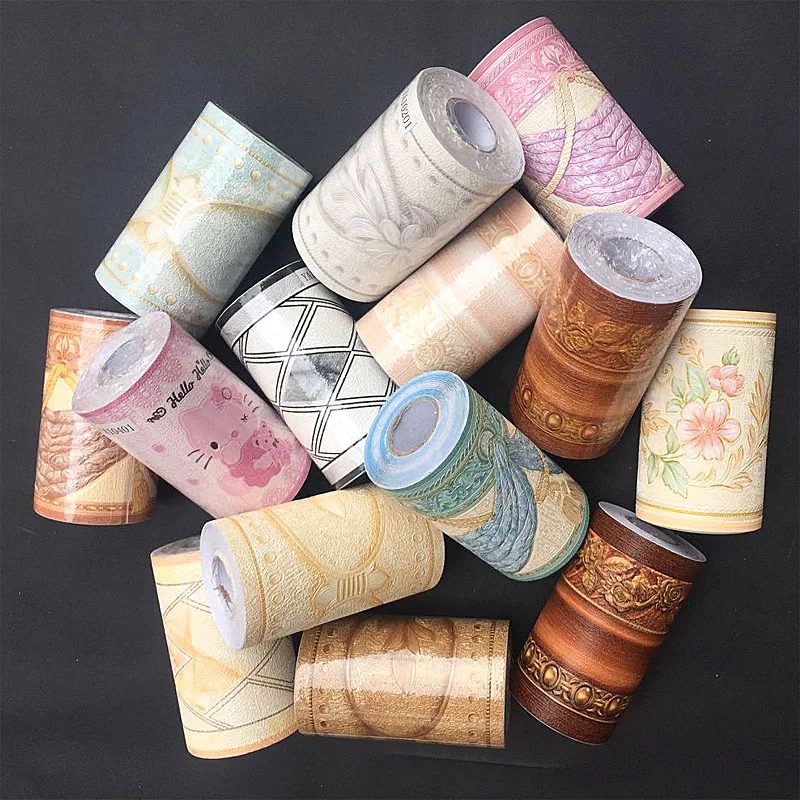 

3d Wallpaper Border Wall Paper Papel Decorativo Adhesivo Para Cocina Sticker Kitchen Mirror Decal