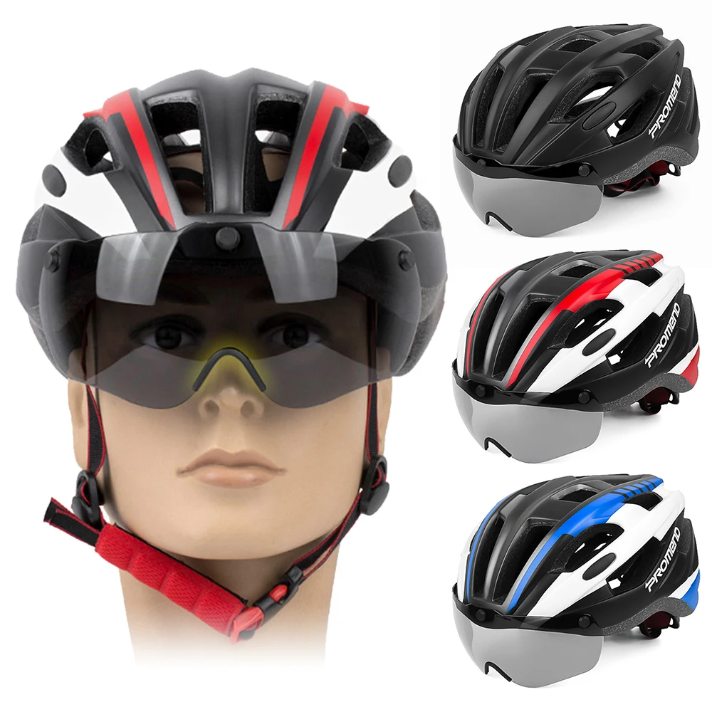 Велосипедный шлем с очками ультралегкий для горного велосипеда мужчин и женщин