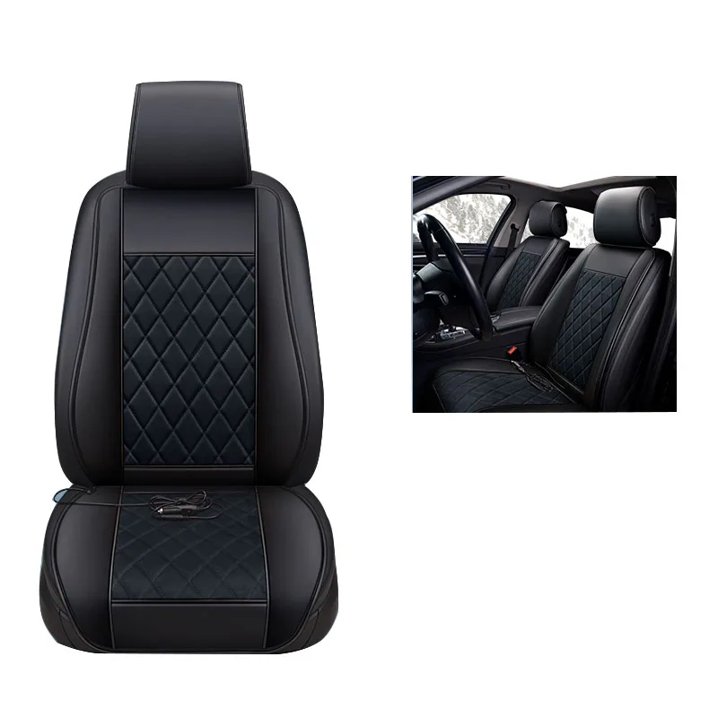 Black Автомобильный нагревательный автокресло крышка авто аксессуары для Mitsubishi Asx Colt Eclipse Cross Galant Grandis L200 Lancer 9 10 Ex Ix X - Название цвета: Black