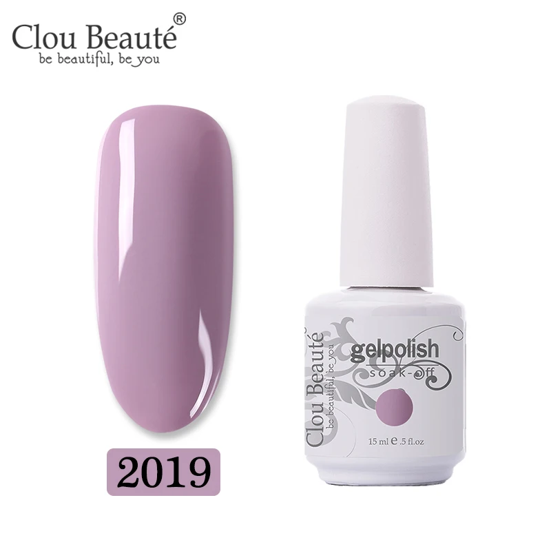 2019 Clou Beaute 15 мл цветной гель-краска УФ-гель для ногтей замачиваемый светодиодный лак для ногтей Гель-лак для ногтей Полупостоянный лак для ногтей - Цвет: 2019