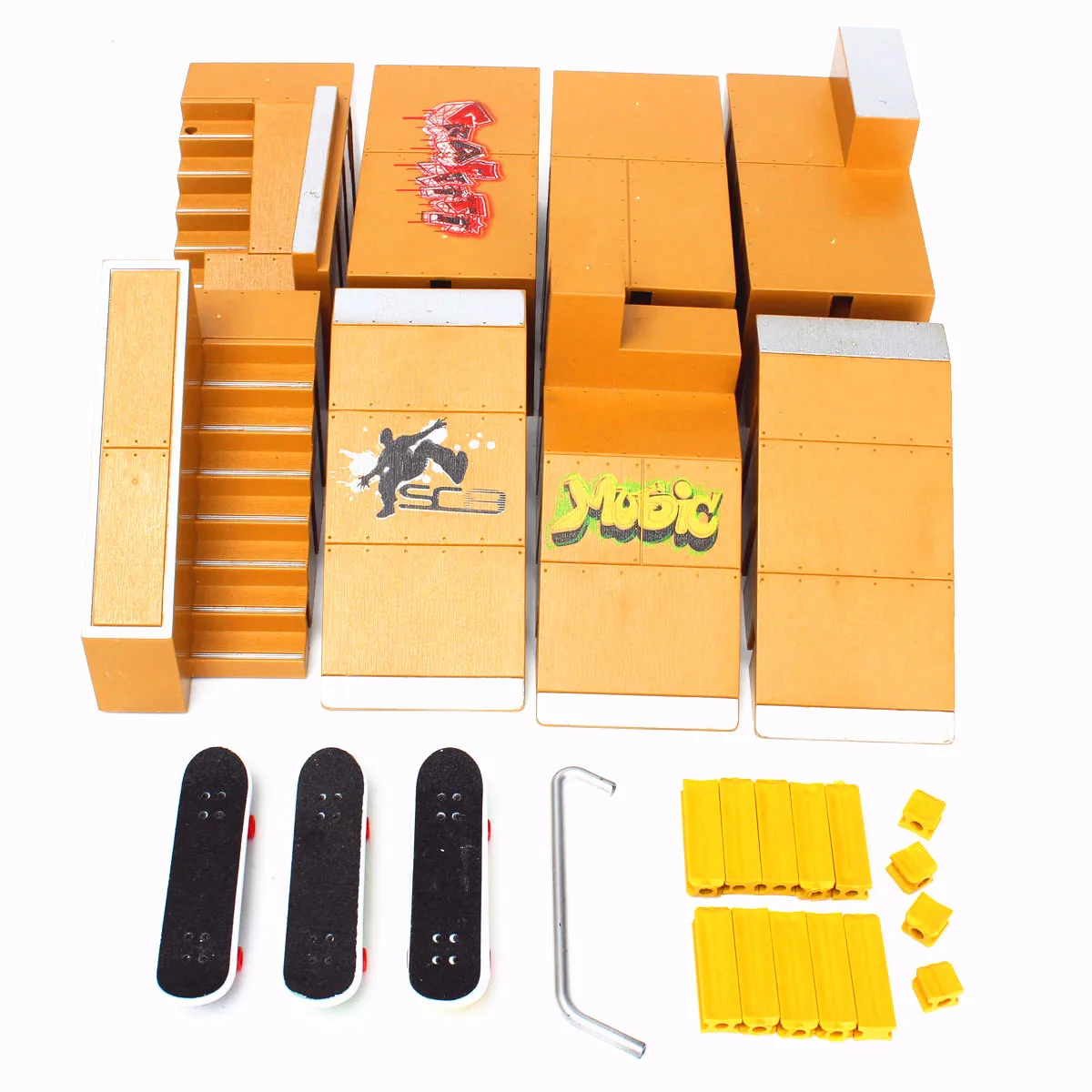 

26Pcs Skate Park Kit Ramp Parts for Tech Deck Fingerboard Mini Finger Skateboard Ultimate Parks 92A Funny Game Toys Kids Gifts