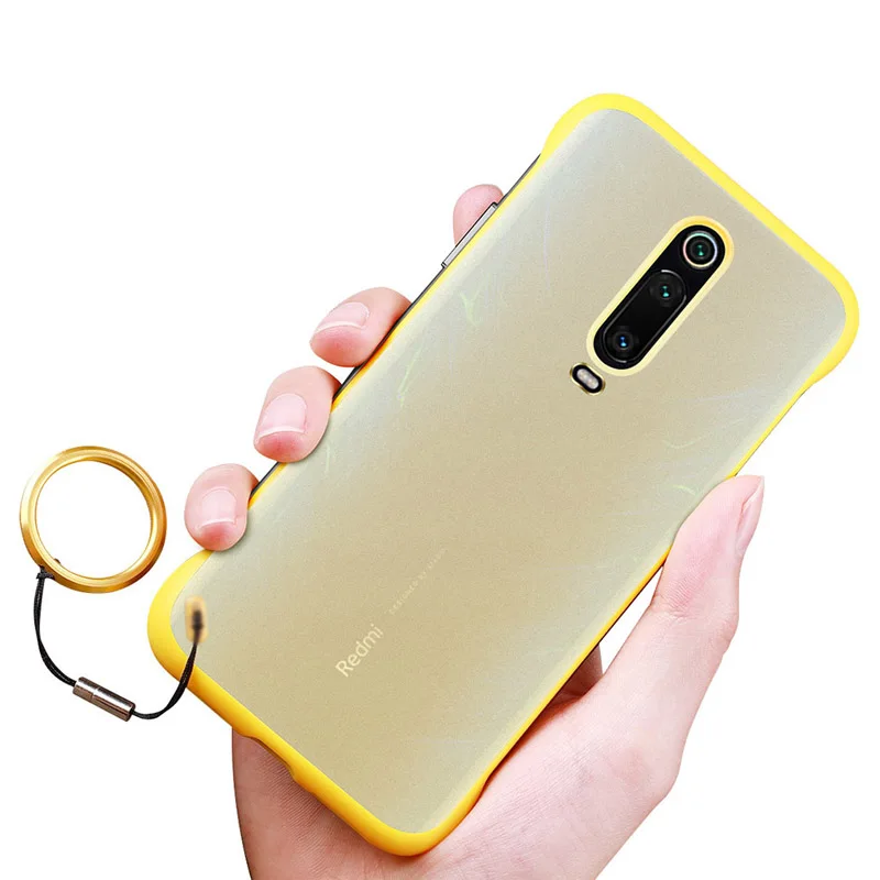 Для Redmi K20 Pro Note 7 Чехол Бескаркасный прозрачный палец кольцо противоударный чехол
