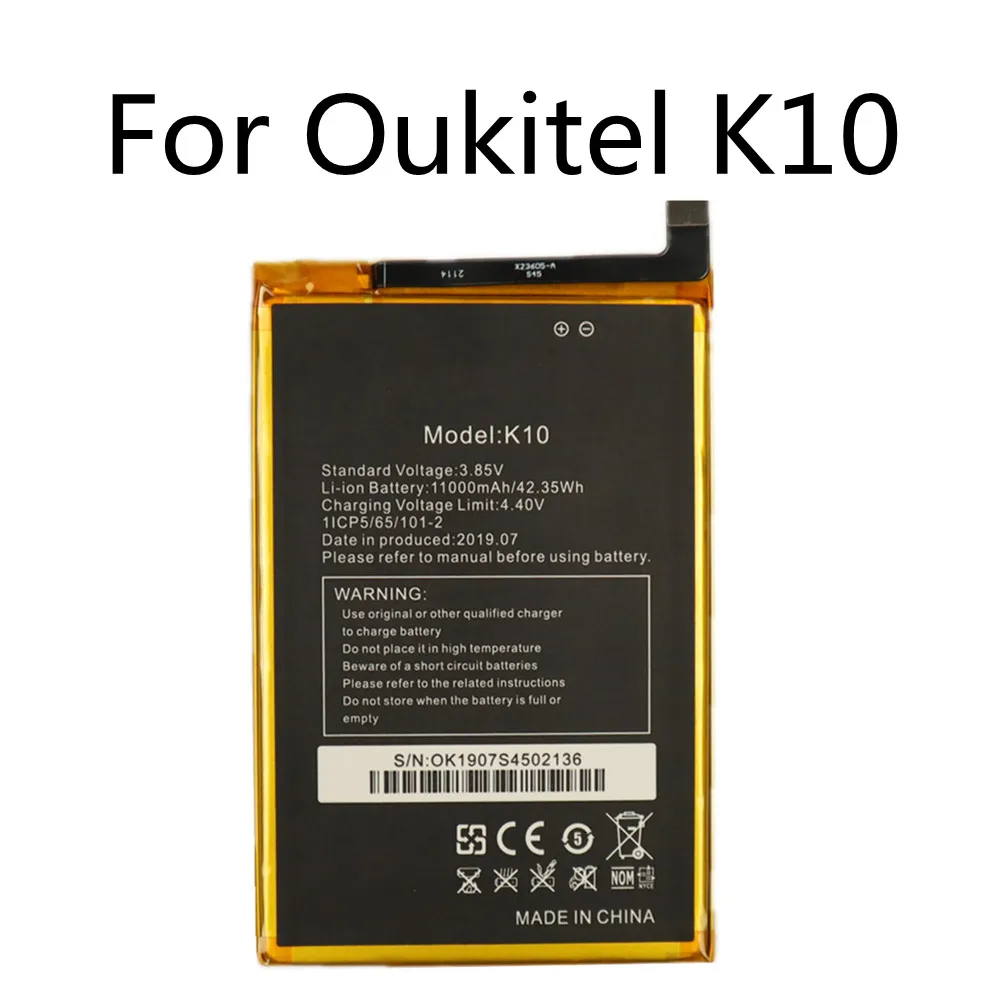 

100% Original 11000mAh K10 Battery For Oukitel K10 High Quality Phone Batteries