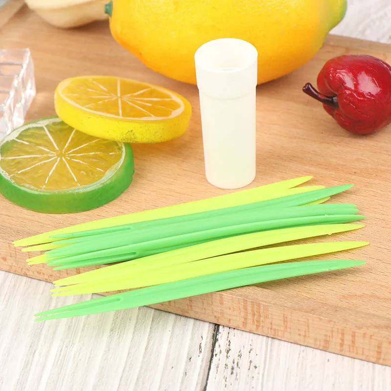 

Creative green bamboo leaf fruit fork, beautiful fruit fork, suitable for wedding, holiday, birthday, kitchen