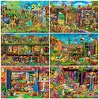 EverShine алмазная живопись садовая полноразмерная Алмазная вышивка с цветами вышивка крестиком пейзаж мозаика Стразы подарок ручной работы