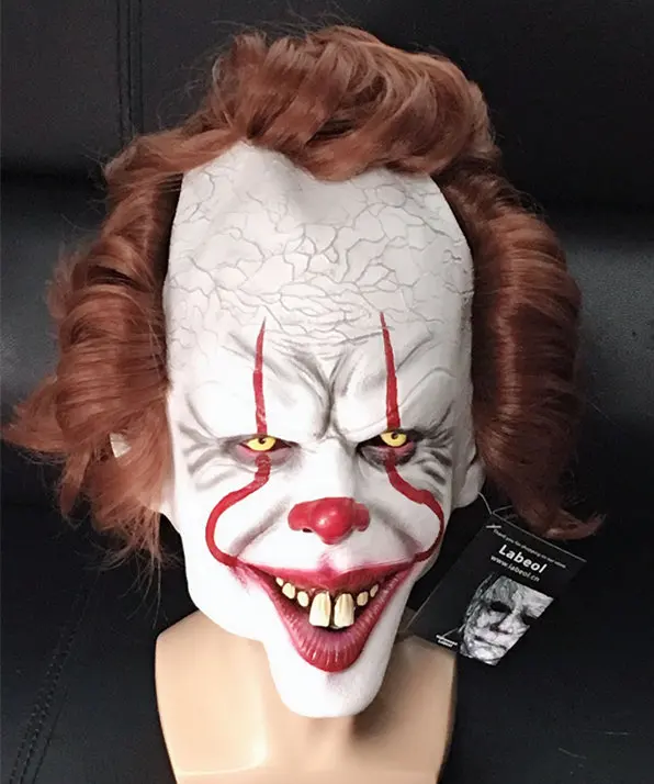 2019 Новый Стивена Кинга это маска пеннивайза Латекс Хэллоуин пугающая Маска Клоун