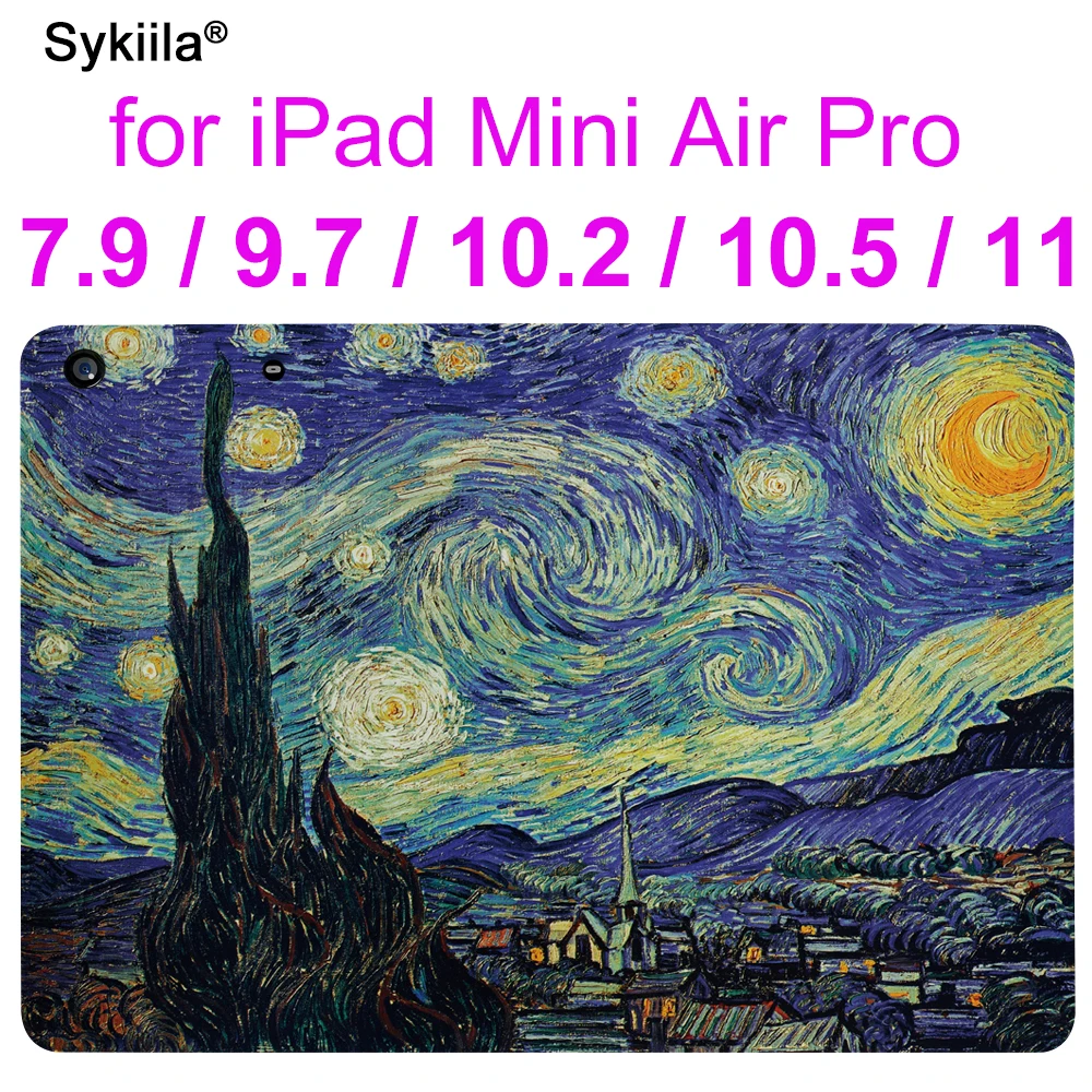 

Case for iPad 10.2 Air 10.5 1 2 3 4 Mini Printed Shell Protective Cover Smart Leather Cute 9.7 7.9 Pro 11 5th 6th 7th Van Stand
