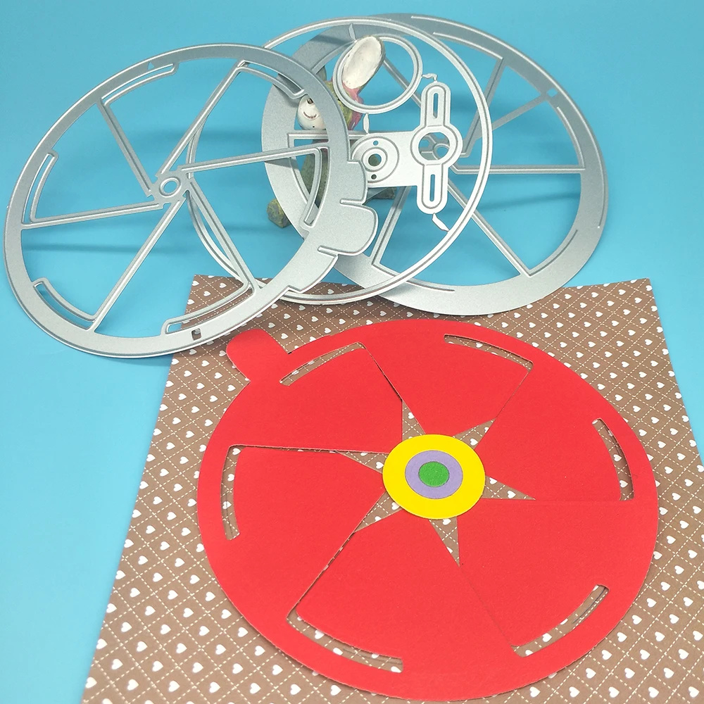 

New Magic Windows Spinning Gears metal cutting die scrapbook for photo album paper DIY gift card decoration embossed Die Mould