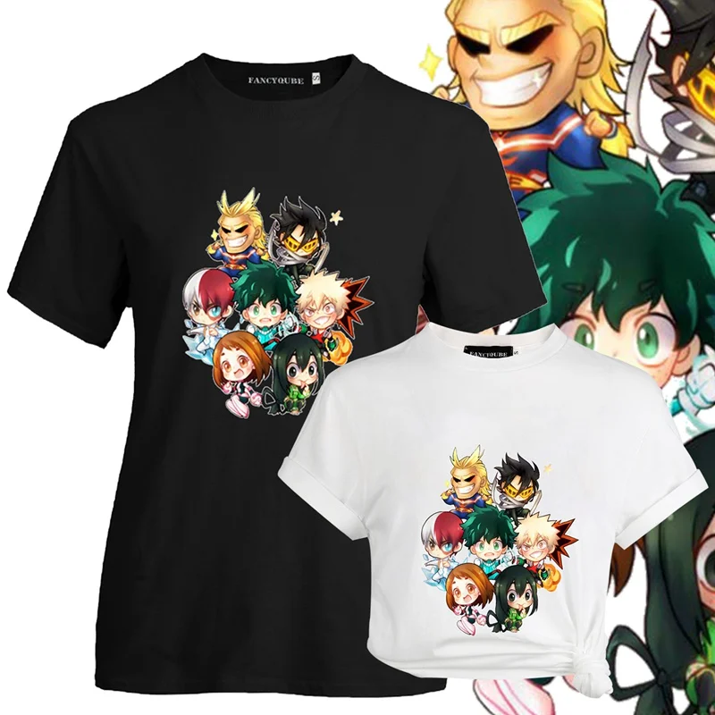 

Japanese Anime My Hero Academia Women's T-shirt Streetwear Cute Cartoon Bakugo Boku No Hero Academia Tee Short Sleeve Casual Tee