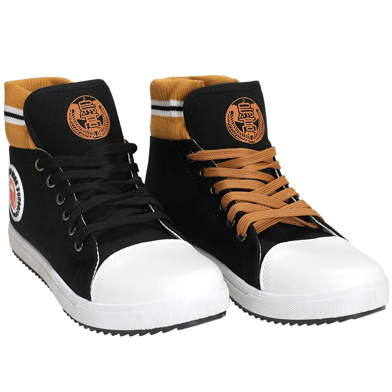 

Japan Anime Haikyuu!! Cosplay Spring Summer Canvas Lace-up Hight Shoes Casual Boy Girl Skate Shoes Fashion Student Sport Shoes