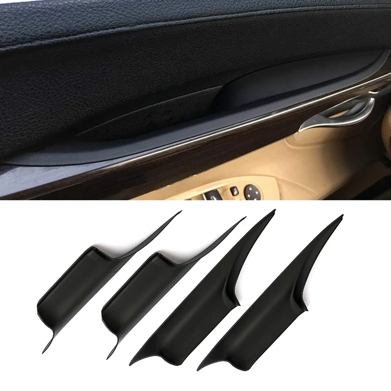 

4PCS Inner Handle Pull Trim Cover for -BMW 7 Series F01 F02 2008-2015 51419115501 51429151211