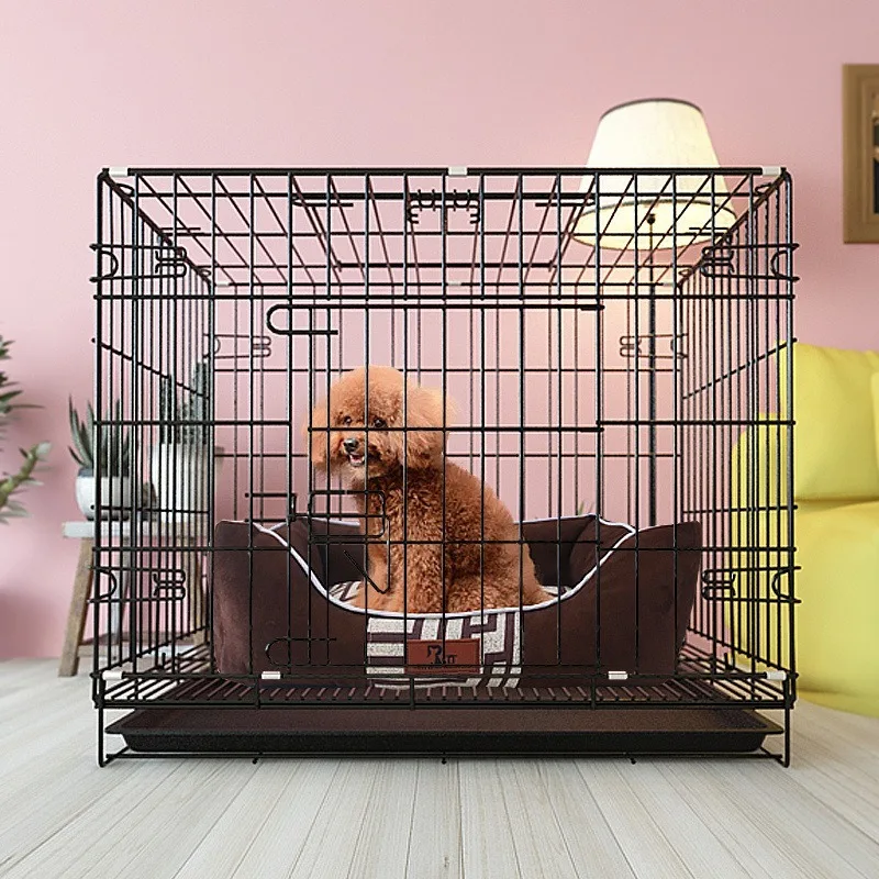 

Клетка для собак, домик для собак маленького и среднего размера, складная железная клетка для дрессировки домашних питомцев