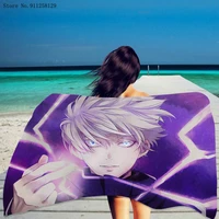 jujutsu kaisen bath towel cartoon anime rectangular absorbent beach towel ocean vacation shower towel dry towel beach towel