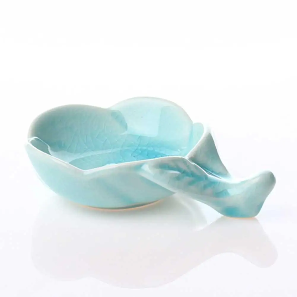 Керамическая тарелка для соуса в форме листьев сливы стойка палочек еды мозаика