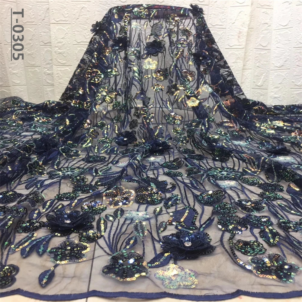 2019 высокое качество Французский 3D тюль сетка африканская кружевная ткань