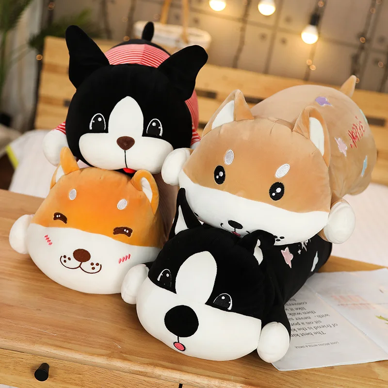 55/80cm Dog Plush Stuffed Dog Toys Dog Doll Lovely Animal Children Birthday Gift Super Soft Pillow Home Decor