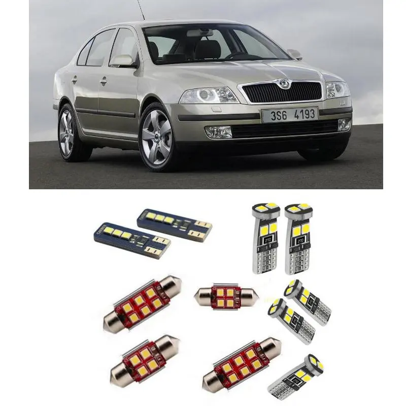 

Car Accessories Car Led Interior Light Kit For Skoda Octavia 2 mk2 (1Z) 2004 - 2013 Error Free White 6000K Super Bright