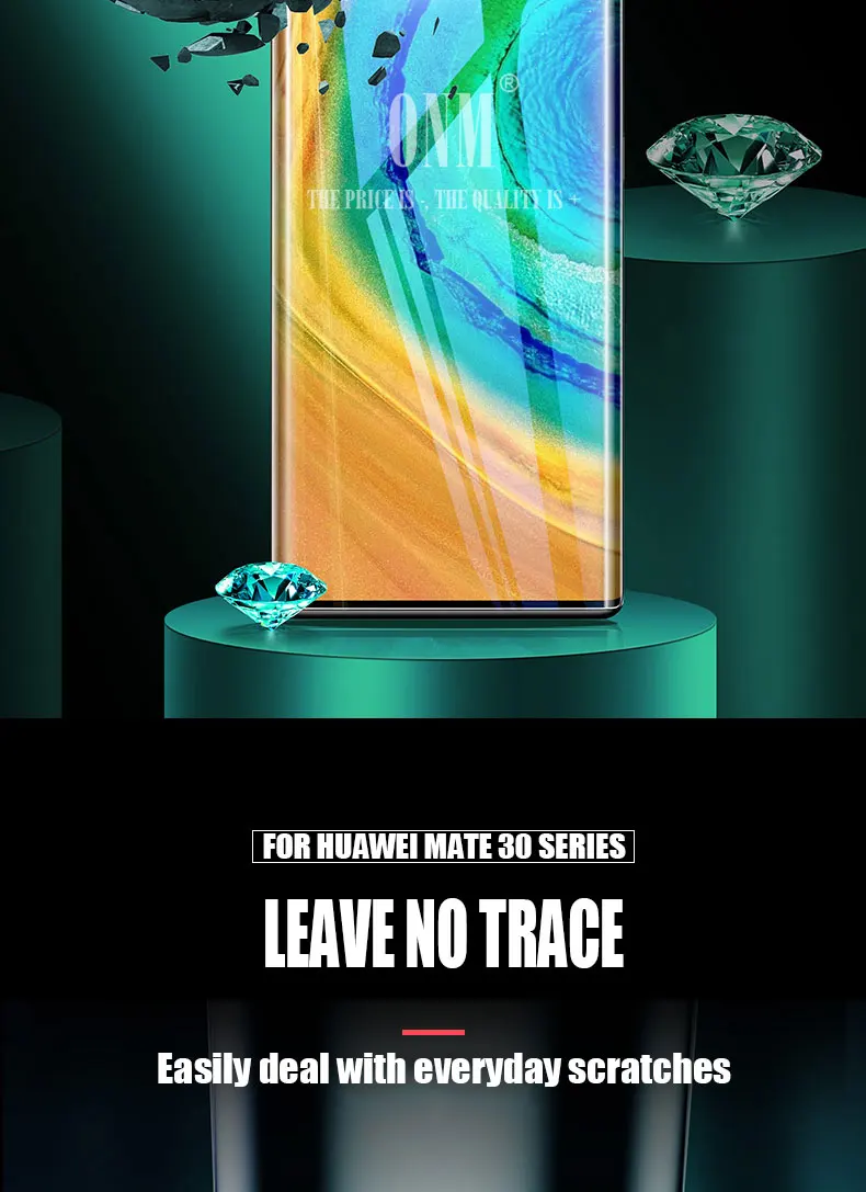 9D закаленное стекло для huawei mate 30/30 Pro Полное покрытие изогнутая Защитная пленка для экрана mate 30 Pro 5G Global защитное стекло