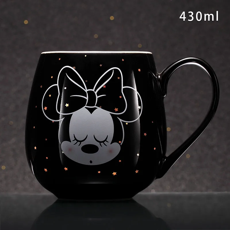 A Style Minnie Дисней необычная кружка Микки Минни мультфильм керамическая чашка мальчик девочка кофе кружка для молока, для офиса Мода пара чашек Рождественский подарок - Цвет: A Style Minnie