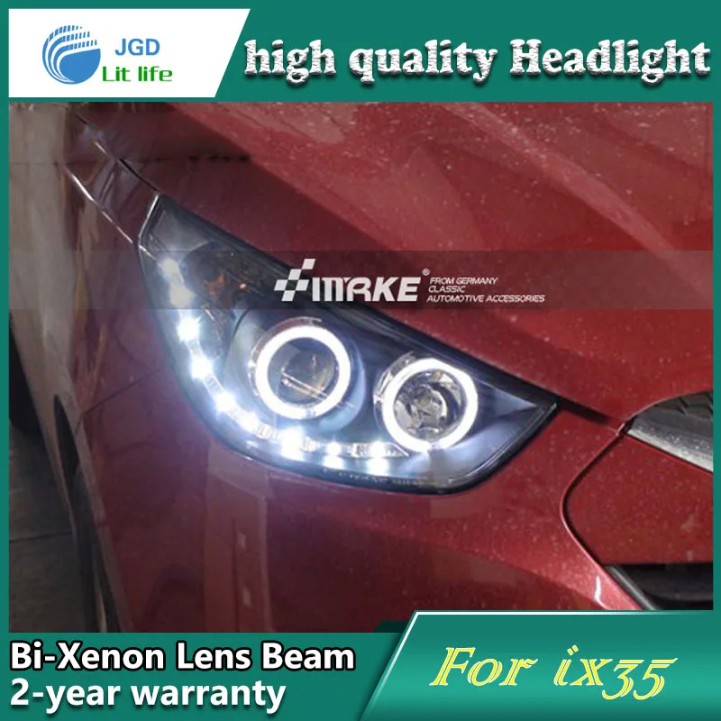 Автомобильный Стайлинг чехол для Hyundai ix35 2010-2013 светодиодные фары DRL Объектив