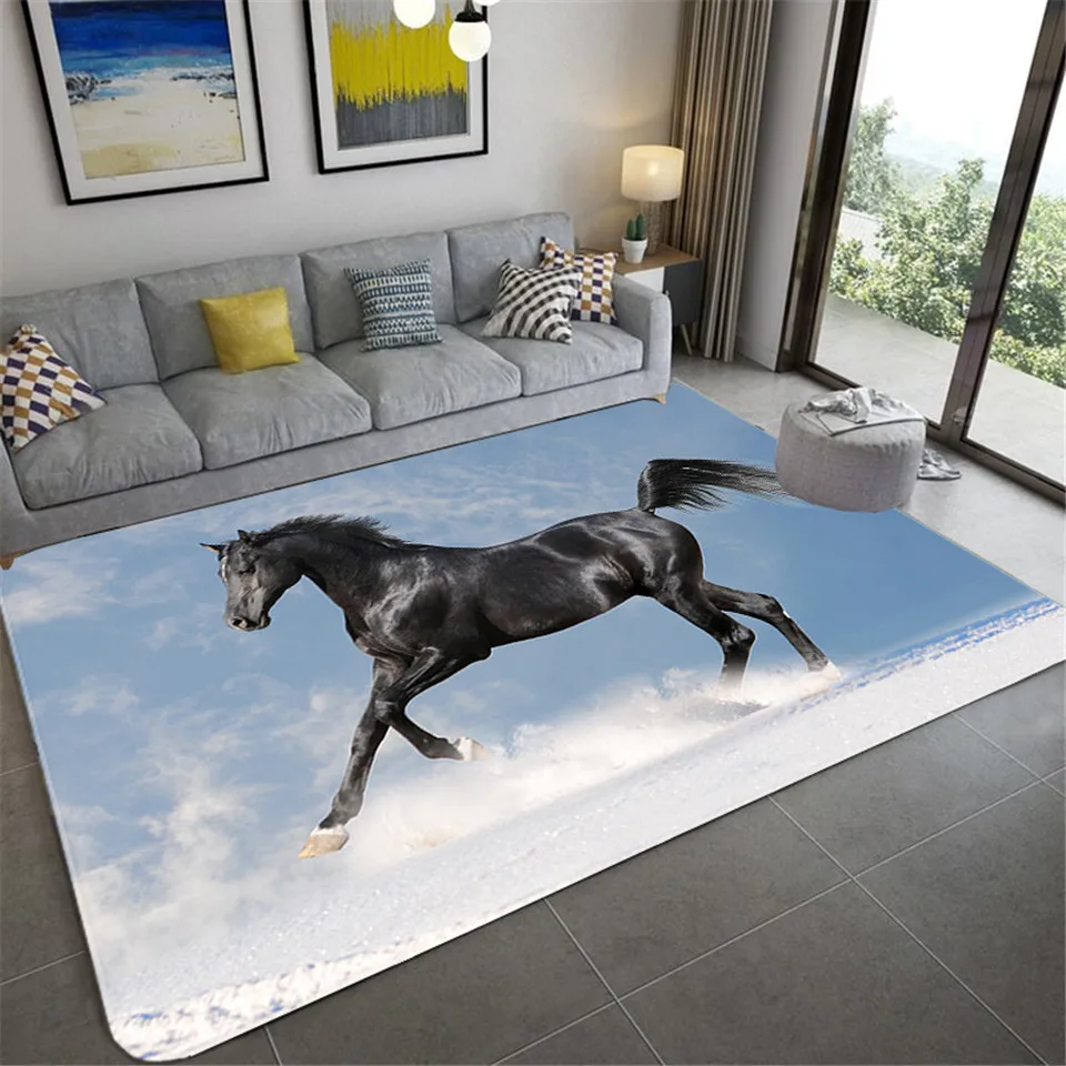

3D three-dimensional cushion is suitable for living room animal printing area carpet bedroom bedside carpet entrance door carpet