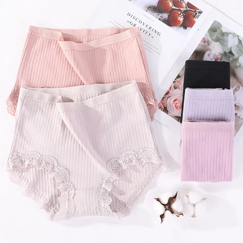 

5pcs Cotton Panties For Women Briefs Plus Size Underwear Female Lingerie Ladies Underpants Cotton High Rise Women Panties XL-6XL