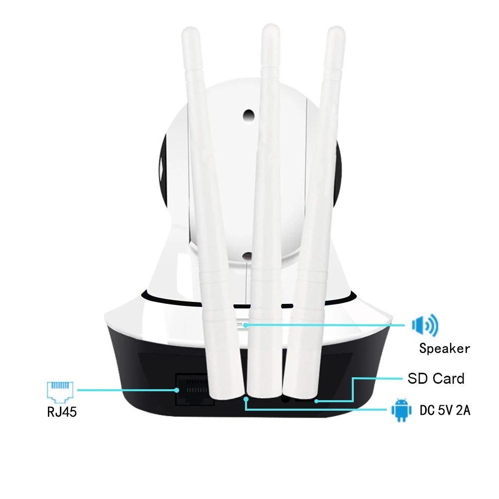 WiFi ip-камера 1080P HD домашняя Камера Безопасности 3 антенны беспроводное увеличение сигнала двухстороннее аудио ночное видение смарт-камера системы видеонаблюдения
