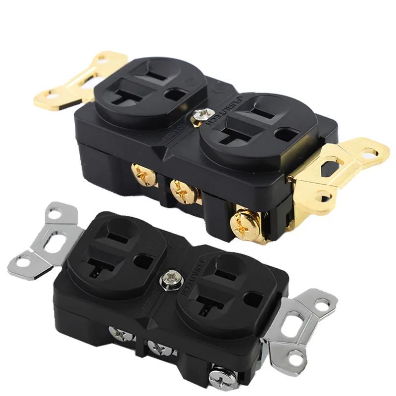 

Высококлассная однокристальная медная родиевая/позолоченная аудиорозетка Furukawa, блок питания Hi-Fi американского стандарта, черная вилка