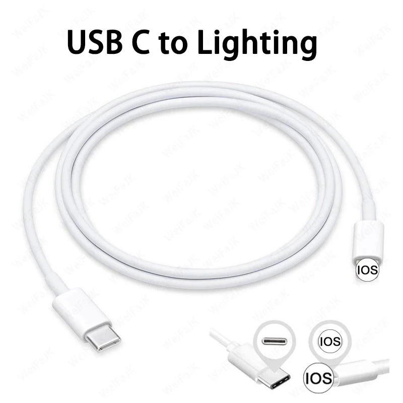 Кабель Usb C/Lightning для IPhone 11 12 Pro Max Mini XS XR 10 X 1 м 2 18 Вт | Мобильные телефоны и аксессуары