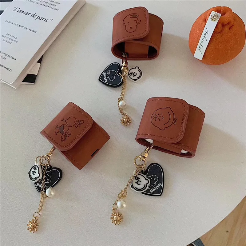 Чехол в виде арахиса для Apple Airpods 2 кожаный защитный чехол Air Pods роскошная коробка