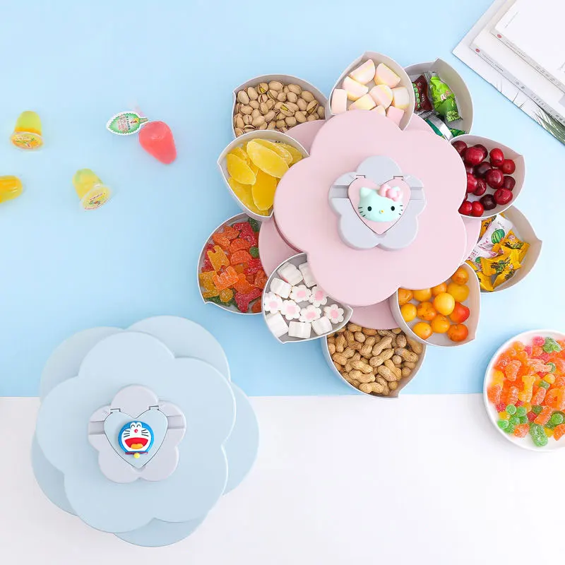 Hello kitty коробка для хранения мультипликационный Многофункциональный двухслойный