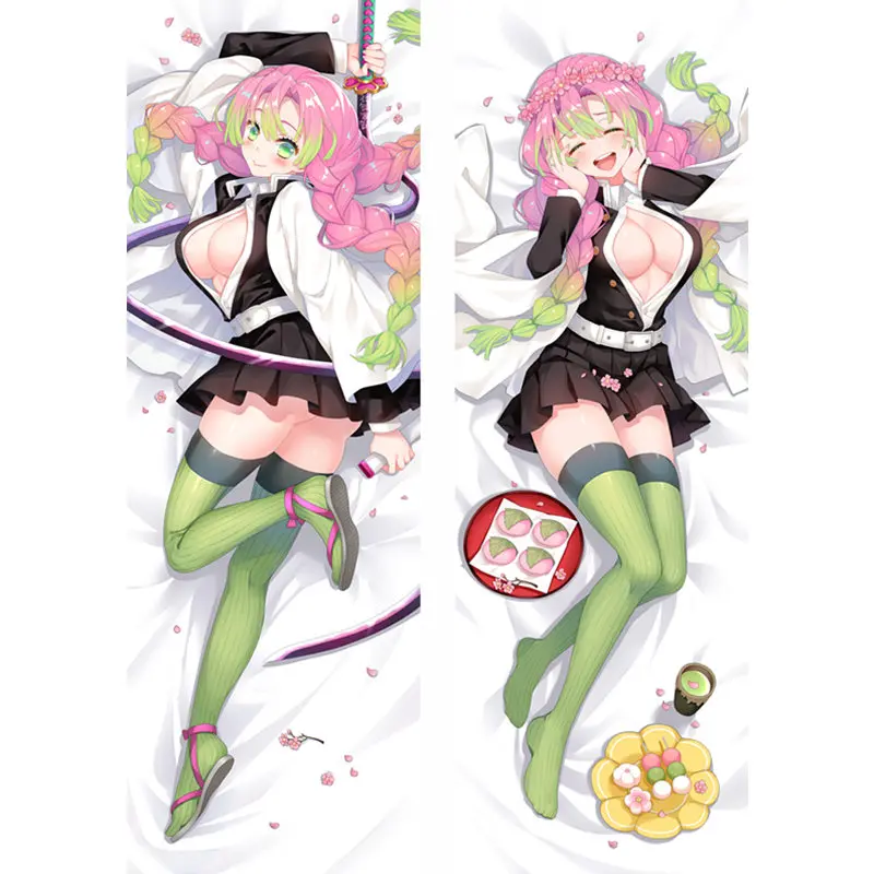 

50x160CM Anime Demon Slayer Kamado Nezuko Kanroji Mitsuri Dakimakura Case Two-sided 3D Print Bedding Hugging Body Pillow Cover